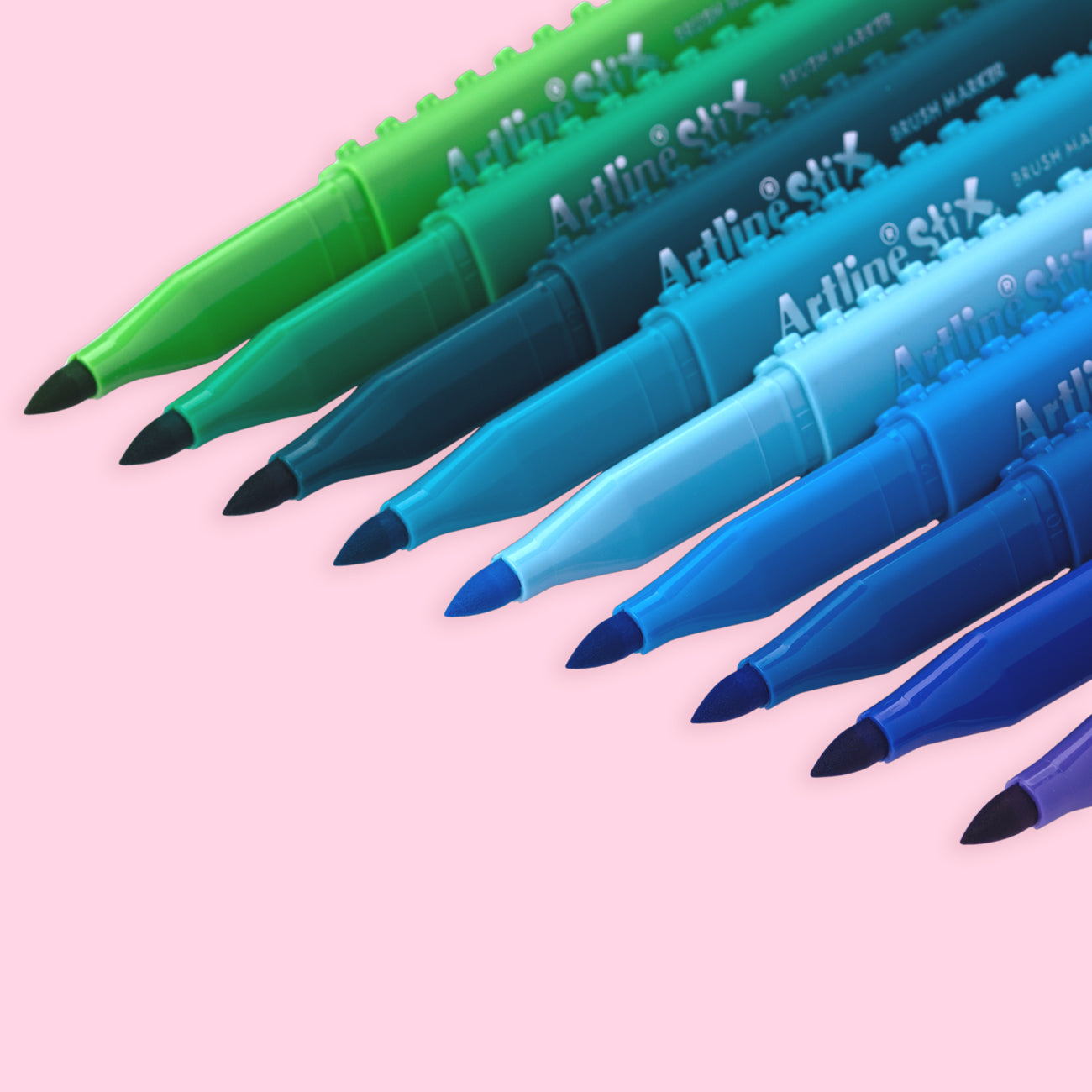 Shachihata Artline Stix Brush Marker - 20 Color Set