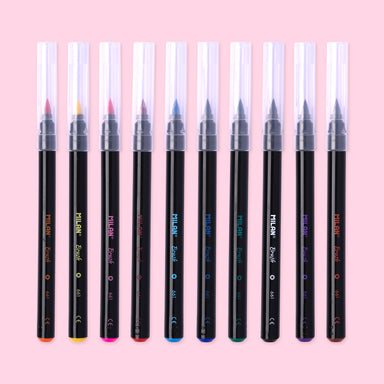Milan Brush Markers - 10 Color Set