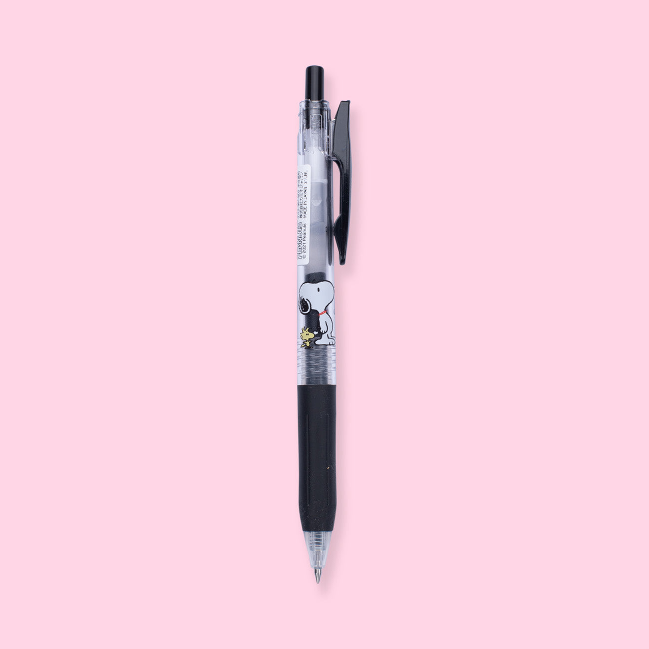 Zebra Sarasa Snoopy Clip Ballpoint Pen - Black