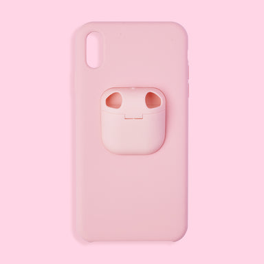 iPhone XS Max Case - Airpods Holder - Pink