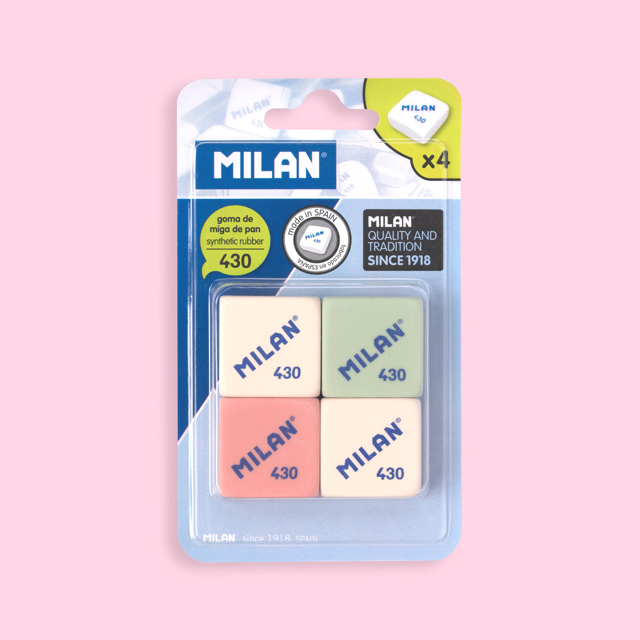 Milan Square Eraser 430 - Set of 4