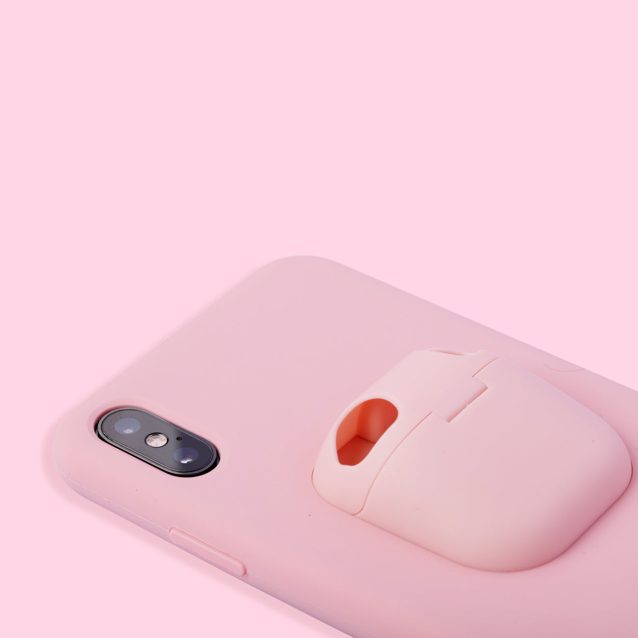 iPhone XS Max Case - Airpods Holder - Pink