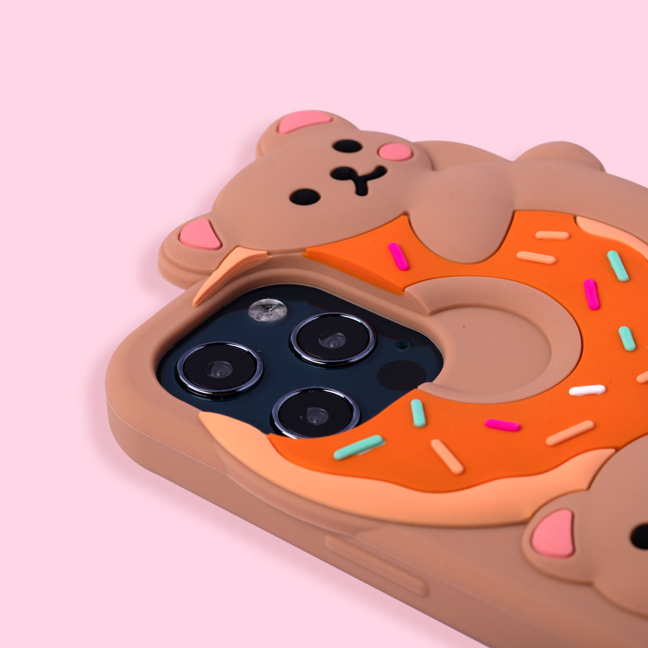 iPhone 12 Pro Max Case - Doughnut And Bear - Orange