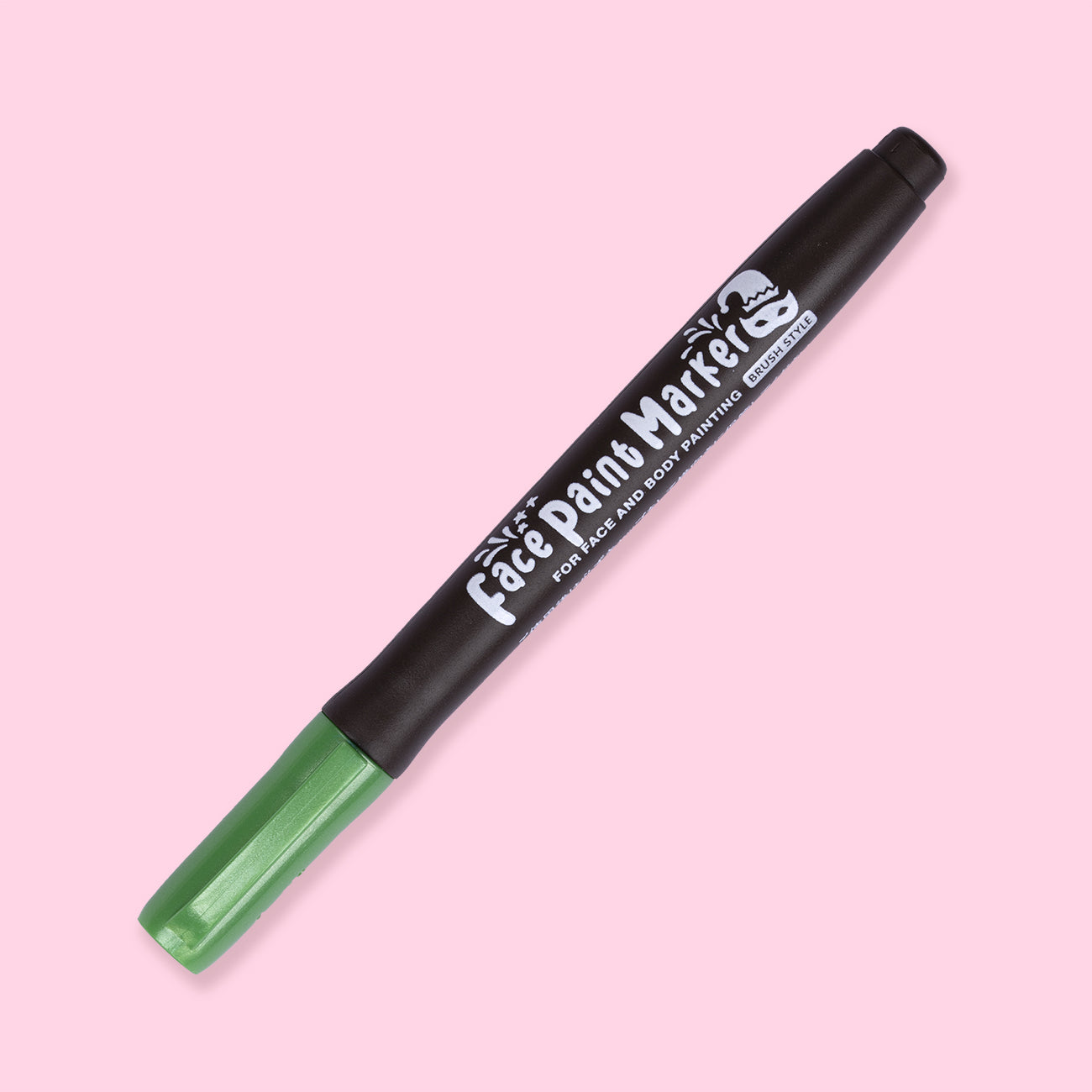 Shachihata Face Paint Brush Marker - Metallic Green