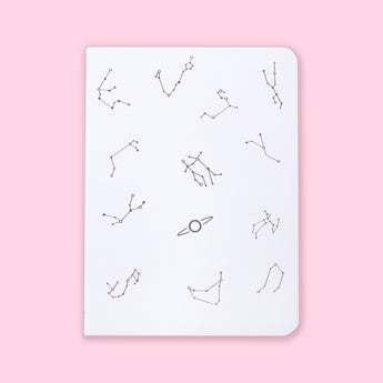 Hardcover Constellation Blank Notebook - White - Stationery Pal