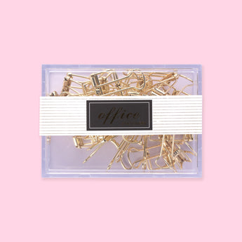 Hollow Binder Paper Clip 20 Pack - Gold - Stationery Pal