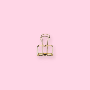 Hollow Skeleton Binder Paper Clip - Gold - Small - Stationery Pal