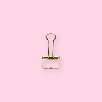 Hollow Skeleton Binder Paper Clip - Gold - Small - Stationery Pal