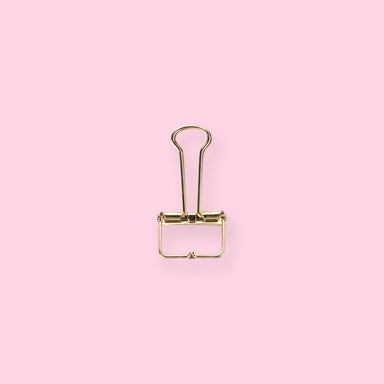 Hollow Skeleton Binder Paper Clip - Gold - Small