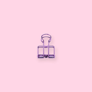 Hollow Skeleton Binder Paper Clip - Purple - Small - Stationery Pal