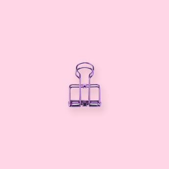 Hollow Skeleton Binder Paper Clip - Purple - Small - Stationery Pal