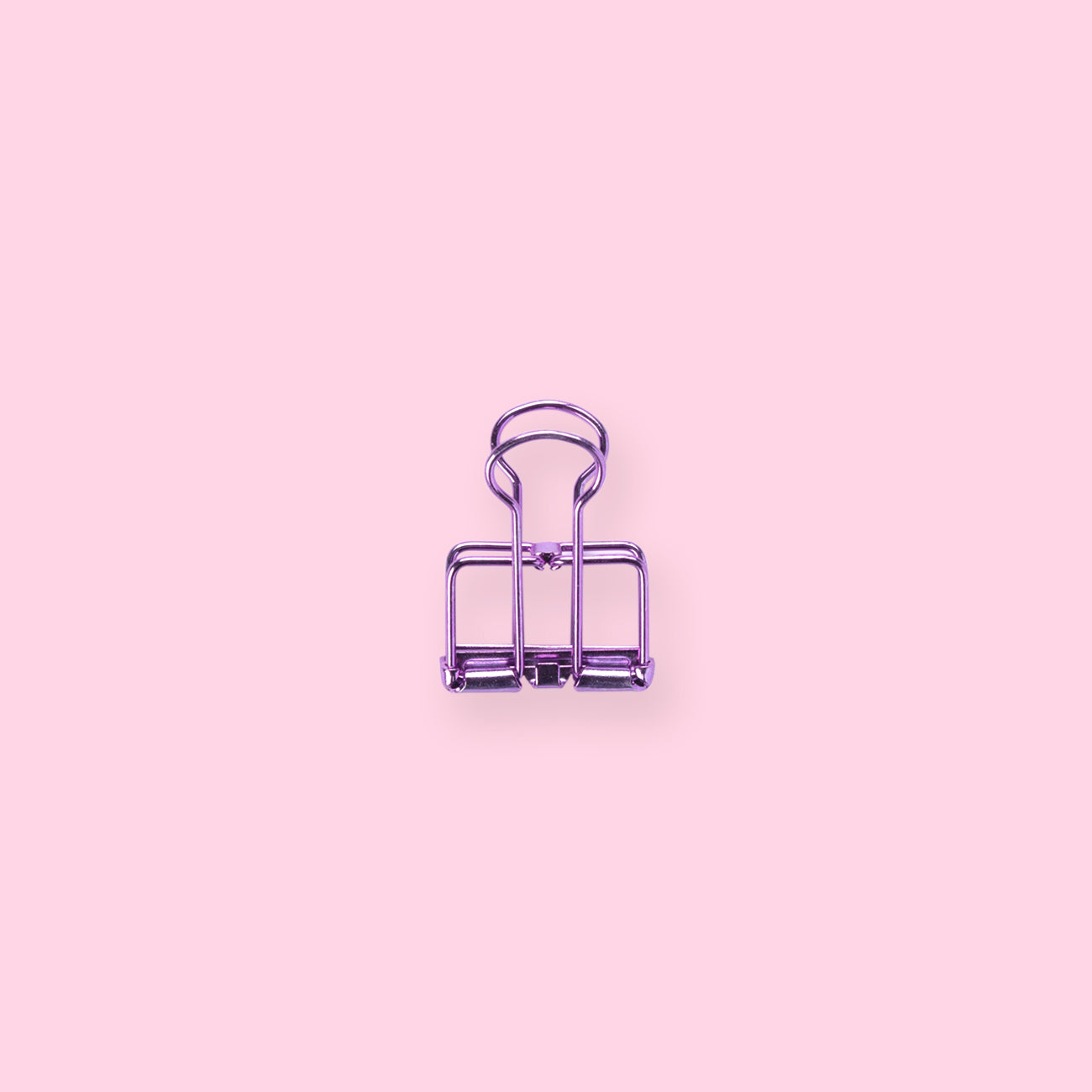 Hollow Skeleton Binder Paper Clip - Purple - Small