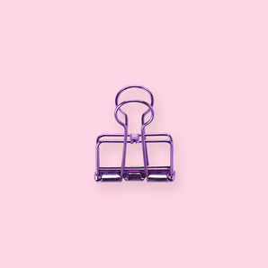 Hollow Skeleton Binder Paper Clip - Purple - Medium - Stationery Pal