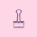 Hollow Skeleton Binder Paper Clip - Purple - Medium - Stationery Pal