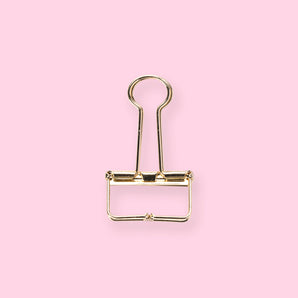 Hollow Skeleton Binder Paper Clip - Gold - Medium - Stationery Pal