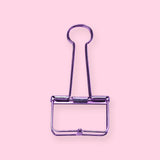 Hollow Skeleton Binder Paper Clip - Purple - Large - Stationery Pal