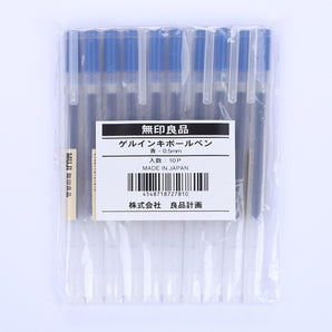 Wholesale - Pack of 10 -  Muji Cap Type Gel Ink Pen - 0.5 mm - Blue - Stationery Pal