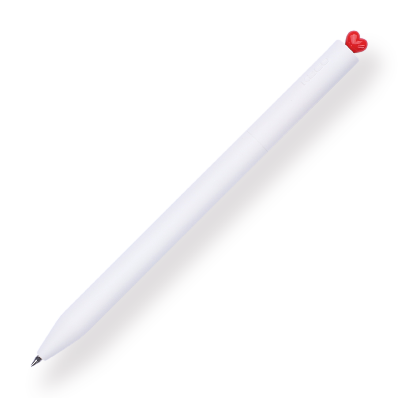 Kaco Heart Gel Pen - 0.5 mm - White Body - Stationery Pal