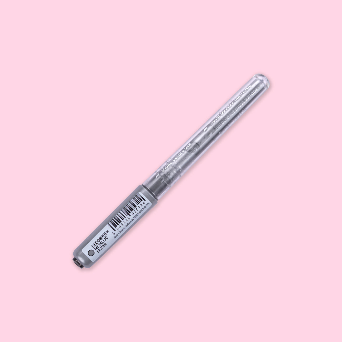 Karin Deco Brush Metallic Brush Pen- Metallic Silver