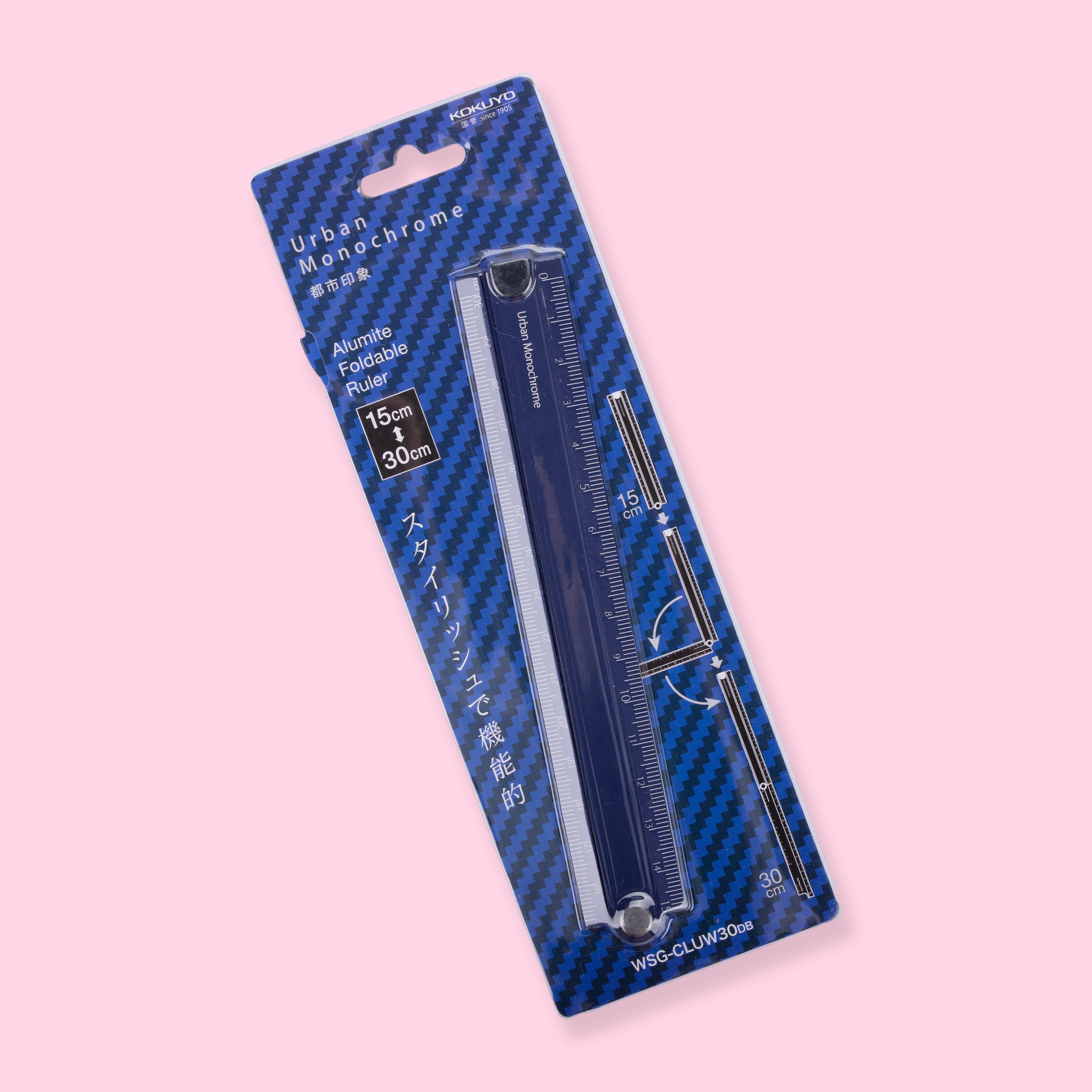 Kokuyo Aluminum Folding Ruler - 15/30 cm - Blue – Stationery Pal
