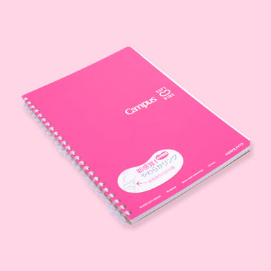 Kokuyo Campus Soft Ring Notebook - A5 - 8 mm Ruled - Pink