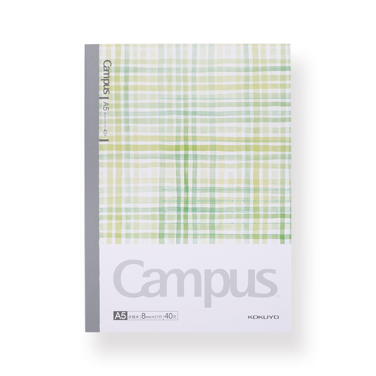Kokuyo Campus Watercolor Notebook - A5 - 8 mm Ruled - Green - Stationery Pal