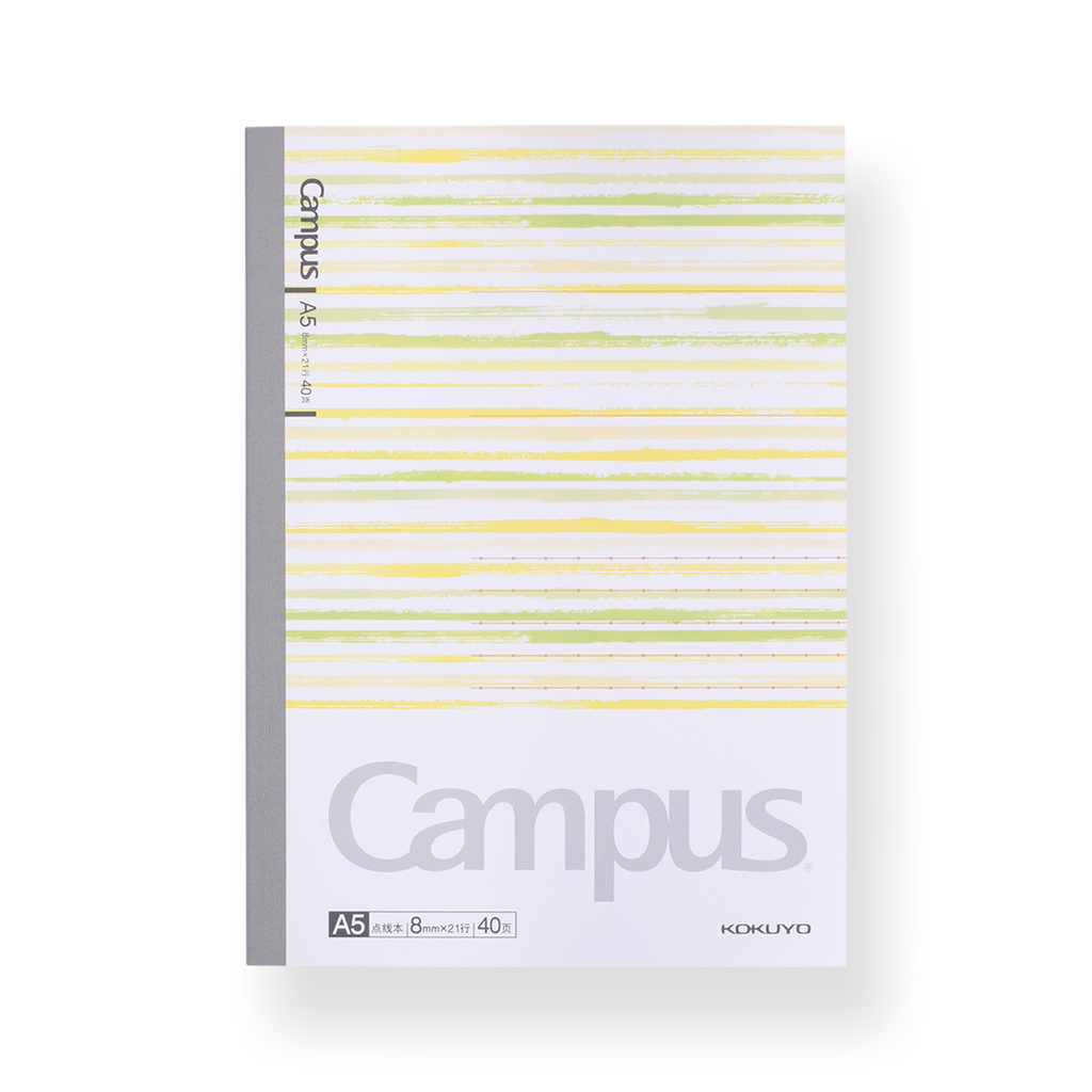 Kokuyo Campus Watercolor Notebook - A5 - 8 mm Ruled - Yellow — Stationery  Pal