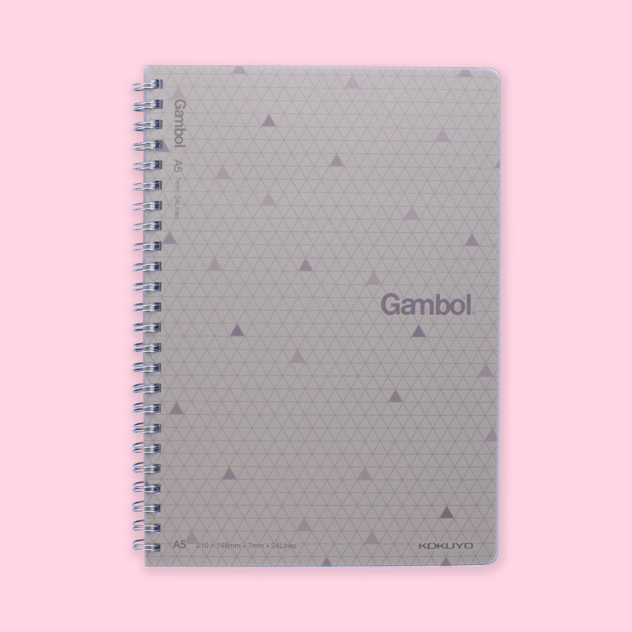 Kokuyo Gambol Color Ring Notebook - A5 - 7 mm Ruled - Gray - Stationery Pal