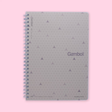 Kokuyo Gambol Color Ring Notebook - A5 - 7 mm Ruled - Gray