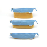 Kokuyo Novita-Oli Pen/Pencil Case - Blue + Yellow - Stationery Pal