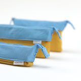 Kokuyo Novita-Oli Pen/Pencil Case - Blue + Yellow - Stationery Pal