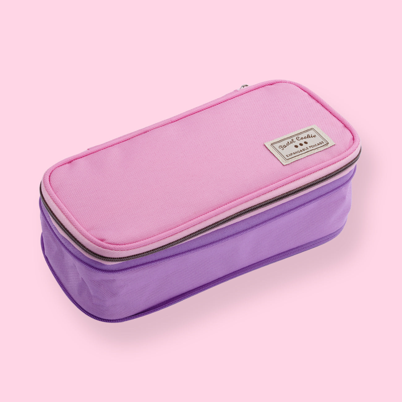Kokuyo Pastel Cookie Expandable Pen Case - Pink+Purple