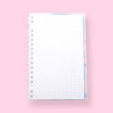 Kokuyo x Bungu Neko Loose Leaf Notebook - B6 - 4 mm Grid - Blue - Stationery Pal