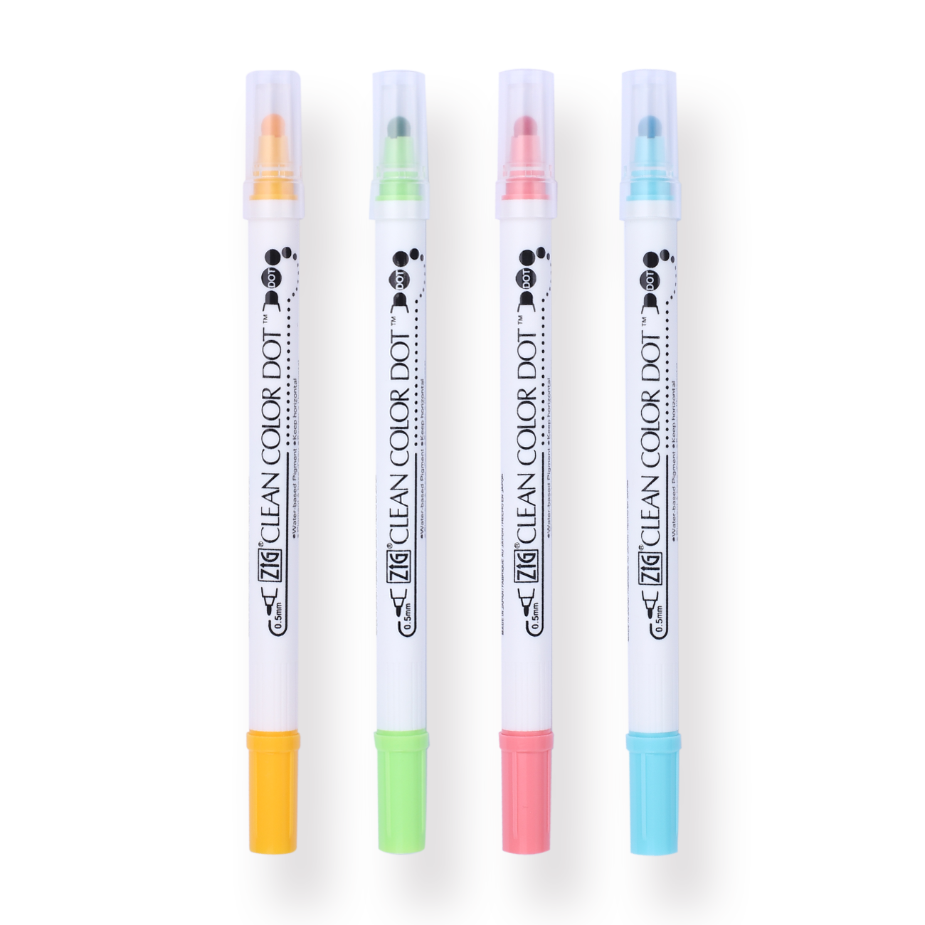 Kuretake ZIG Clean Color Dot Double-Sided Marker - 4 Color Set