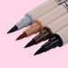 Kuretake Zig Brushables Brush Pen - 4 Colors Black Set - Stationery Pal
