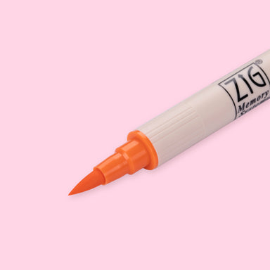 Kuretake Zig Brushables Brush Pen - Pure Orange 070 - Stationery Pal