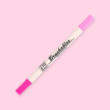 Kuretake Zig Brushables Brush Pen - Pure Pink 025 - Stationery Pal