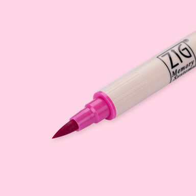 Kuretake Zig Brushables Brush Pen - Pure Pink 025 - Stationery Pal