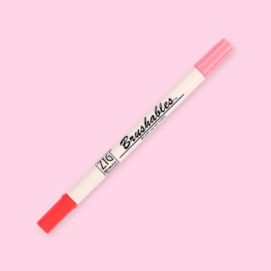 Kuretake Zig Brushables Brush Pen - Pure Red 020 - Stationery Pal