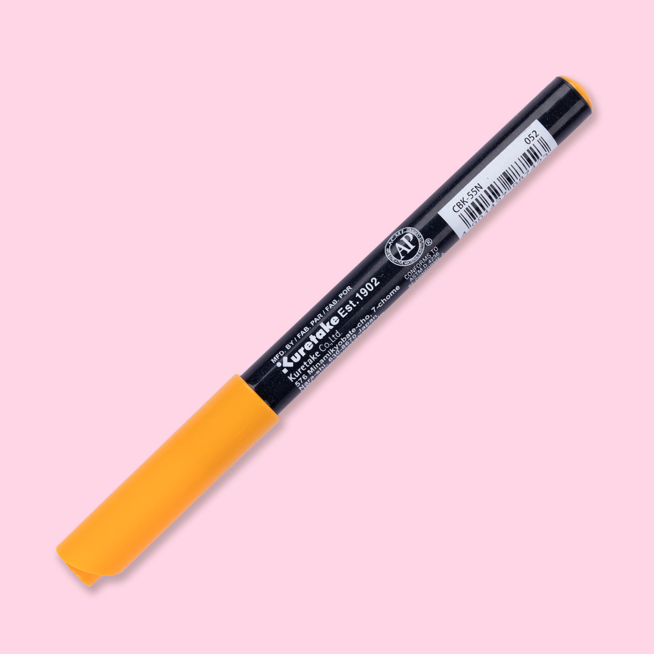 Kuretake Zig Fudebiyori Brush Pen - Bright Yellow 052 - Stationery Pal