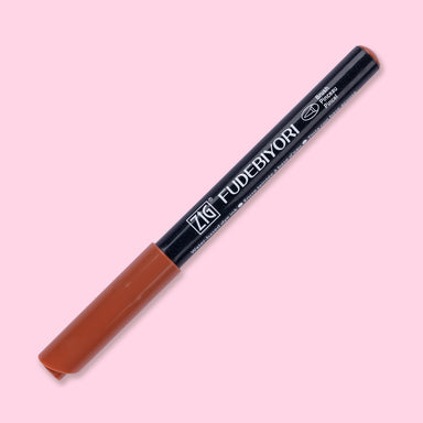 Kuretake Zig Fudebiyori Brush Pen - Deep Reddish Brown 602 - Stationery Pal