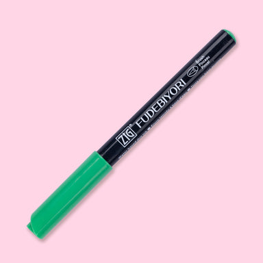 Kuretake Zig Fudebiyori Brush Pen - Emerald Green 048 - Stationery Pal