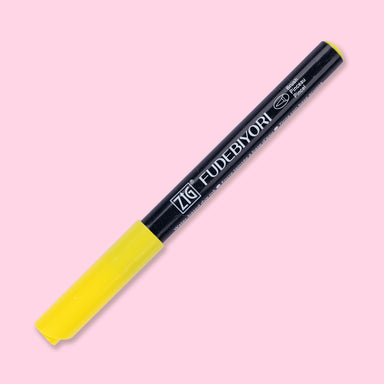 Kuretake Zig Fudebiyori Brush Pen - Lemon Yellow 051 - Stationery Pal