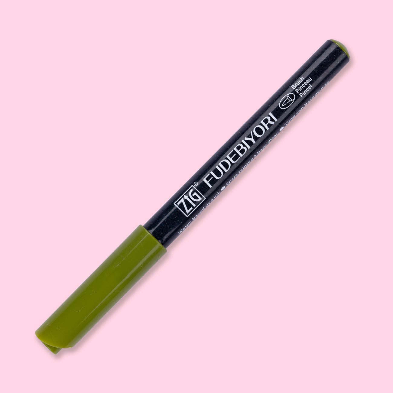 Kuretake Zig Fudebiyori Brush Pen - Olive Green 043