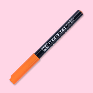 Kuretake Zig Fudebiyori Brush Pen - Orange 070 - Stationery Pal