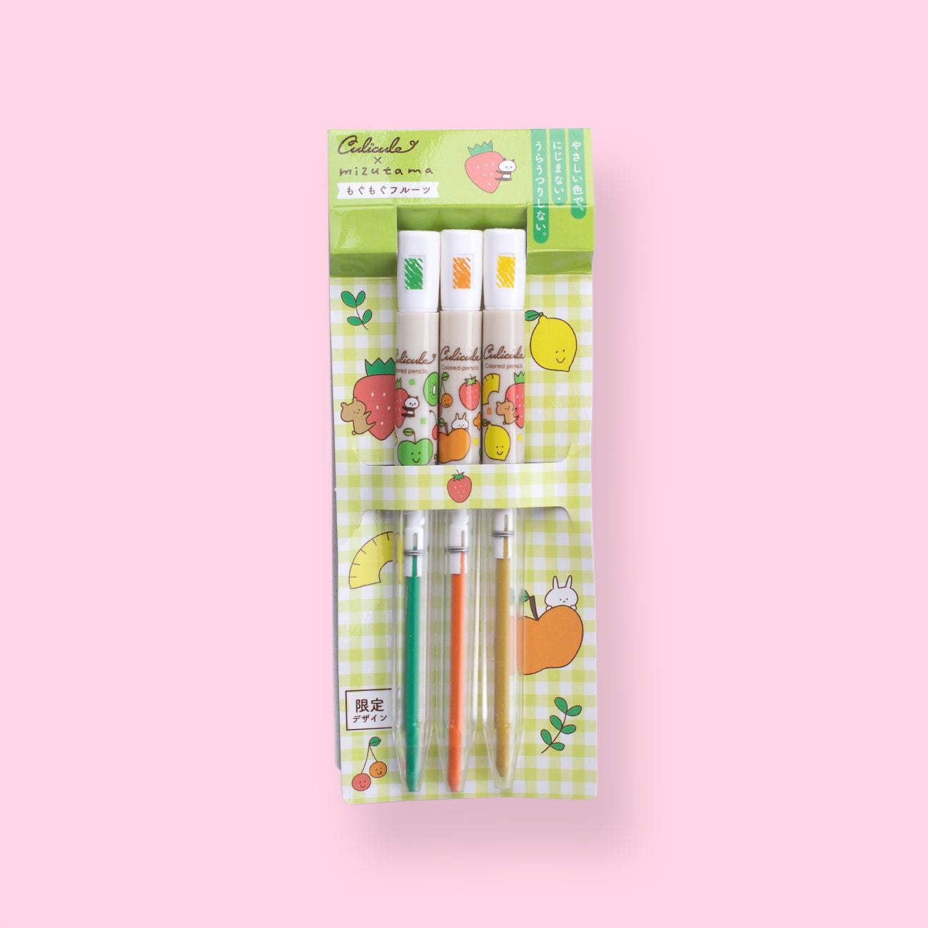 Kutsuwa Culicule x Mizutama Colored Pencils Limited Edition - Fruit Feast - 3 Color Set