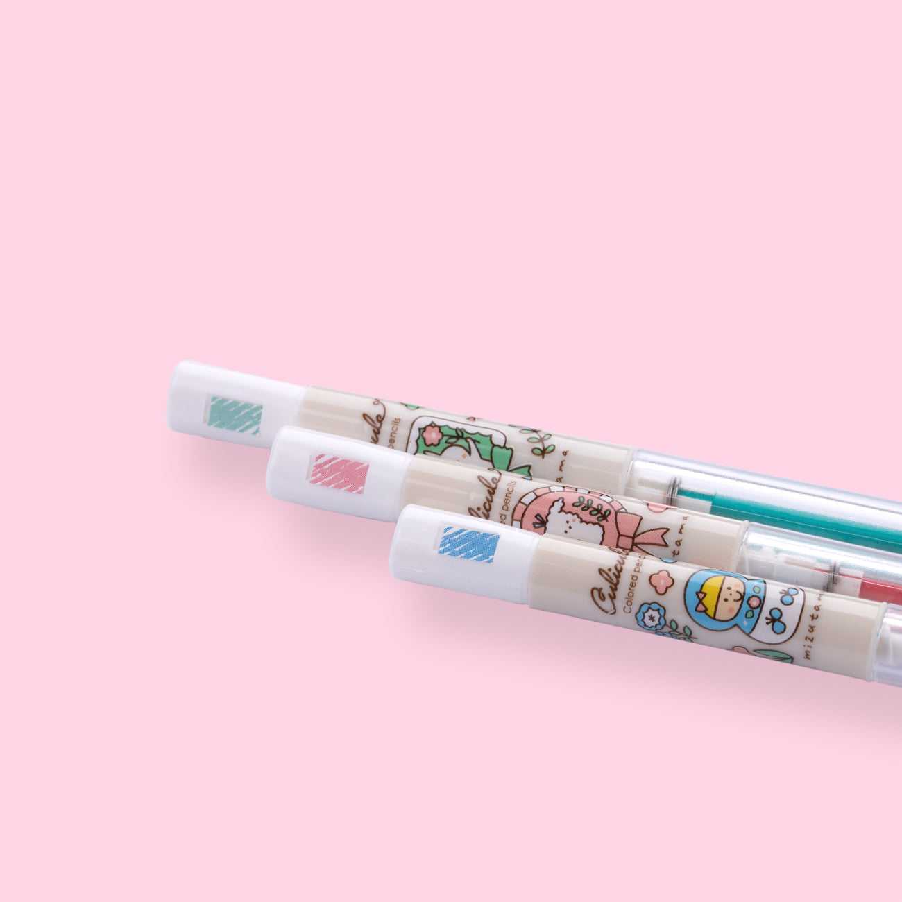 Kutsuwa Culicule x Mizutama Colored Pencils Limited Edition - Plant Flower - 3 Color Set