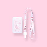 Long Lanyard Card Holder - Peach - Stationery Pal