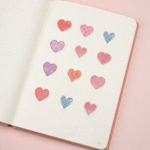 Kamio Watercolor Stickers - Heart