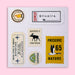 Vintage Stamps Decorative Stickers - Sailing